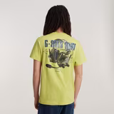 G-STAR Outlet Headphones Back Graphic T-Shirt Green