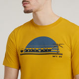 G-STAR Outlet Sunrise Slim T-Shirt Yellow