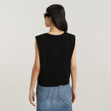 G-STAR Outlet Riveted Loose Top Black