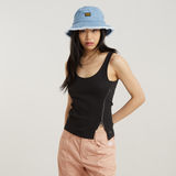 G-STAR Outlet Asymmetrical Zip Top Black