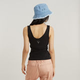 G-STAR Outlet Asymmetrical Zip Top Black