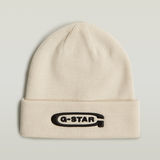 G-STAR Outlet Originals Artwork Long Beanie White