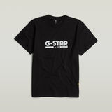 G-STAR Outlet Camiseta Unisex Line Script Loose Negro
