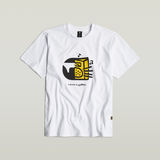 G-STAR Outlet Unisex Boombox Cartoon Loose T-Shirt White