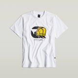 G-STAR Outlet Unisex Jeans Cartoon Loose T-Shirt White