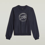 G-STAR Outlet Sudadera Large Logo Crew Azul oscuro