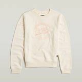 G-STAR Outlet Sudadera Large Logo Crew Beige