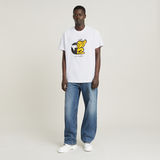 G-STAR Outlet Unisex Figure Cartoon Loose T-Shirt White
