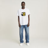 G-STAR Outlet Unisex Boombox Cartoon Loose T-Shirt White