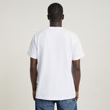 G-STAR Outlet Unisex Jeans Cartoon Loose T-Shirt White