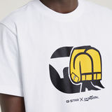 G-STAR Outlet Unisex Jeans Cartoon Loose T-Shirt White