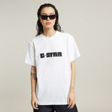 G-STAR Outlet Unisex Graphic Script Loose T-Shirt White