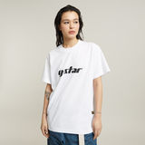 G-STAR Outlet Unisex Cursive Script Loose T-Shirt White