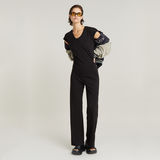 G-STAR Outlet Riveted Flared Jumpsuit Black