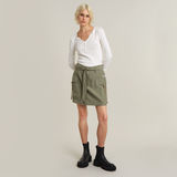 G-STAR Outlet Cargo Belted Skirt Green