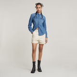G-STAR Outlet Lintell Denim Shorts Beige