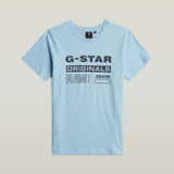 G-STAR Outlet Camiseta Regular para Niños Azul claro