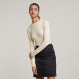 G-STAR Outlet Slim Crew Neck Top Beige