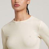 G-STAR Outlet Slim Crew Neck Top Beige