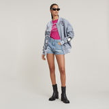 G-STAR Outlet Tedie Ultra High Denim Shorts Medium blue