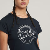 G-STAR Outlet Top Large Logo Azul oscuro