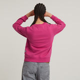 G-STAR Outlet Sudadera Large Logo Crew Rosa