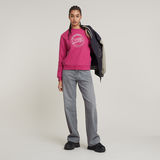 G-STAR Outlet Sudadera Large Logo Crew Rosa