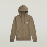 G-STAR Outlet Chaqueta Logo Hooded Zip Thru Marrón