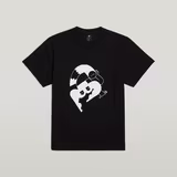 G-STAR Outlet Illustration Leg Loose T-Shirt Black