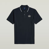G-STAR Outlet Polo Chest Logo Striped Azul oscuro