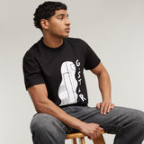 G-STAR Outlet Hair Illustration T-Shirt Black