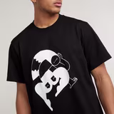 G-STAR Outlet Illustration Leg Loose T-Shirt Black