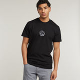 G-STAR Outlet Button Illustration T-Shirt Black