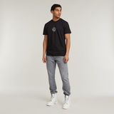 G-STAR Outlet Button Illustration T-Shirt Black