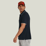 G-STAR Outlet Polo Chest Logo Striped Azul oscuro