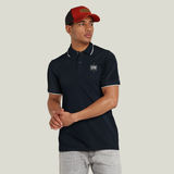 G-STAR Outlet Polo Chest Logo Striped Azul oscuro