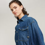 G-STAR Outlet Vestido Relaxed Drawcord Denim Azul intermedio
