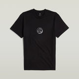 G-STAR Outlet Button Illustration T-Shirt Black
