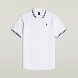 G-STAR Outlet Dunda Slim Stripe Polo White
