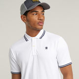 G-STAR Outlet Dunda Slim Stripe Polo White