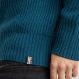 G-STAR Outlet Essential Turtle Knitted Sweater Medium blue