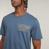 G-STAR Outlet Topography Chest Graphic Slim T-Shirt Medium blue