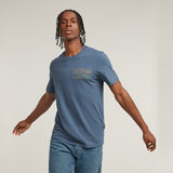 G-STAR Outlet Topography Chest Graphic Slim T-Shirt Medium blue