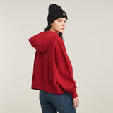 G-STAR Outlet G-Script Oversized Hooded Sweater Red