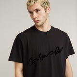 G-STAR Outlet Flock G-Script Loose T-Shirt Black