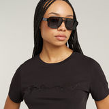 G-STAR Outlet G-Script Shiny Top Black