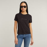 G-STAR Outlet G-Script Shiny Top Black