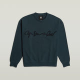 G-STAR Outlet Chenille G-Script Loose Sweater Dark blue