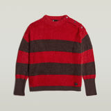 G-STAR Outlet Fuzzy Stripe Loose Knitted Sweater Multi color