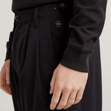 G-STAR Outlet Pantalones Pleated Tech Chino Relaxed Negro
